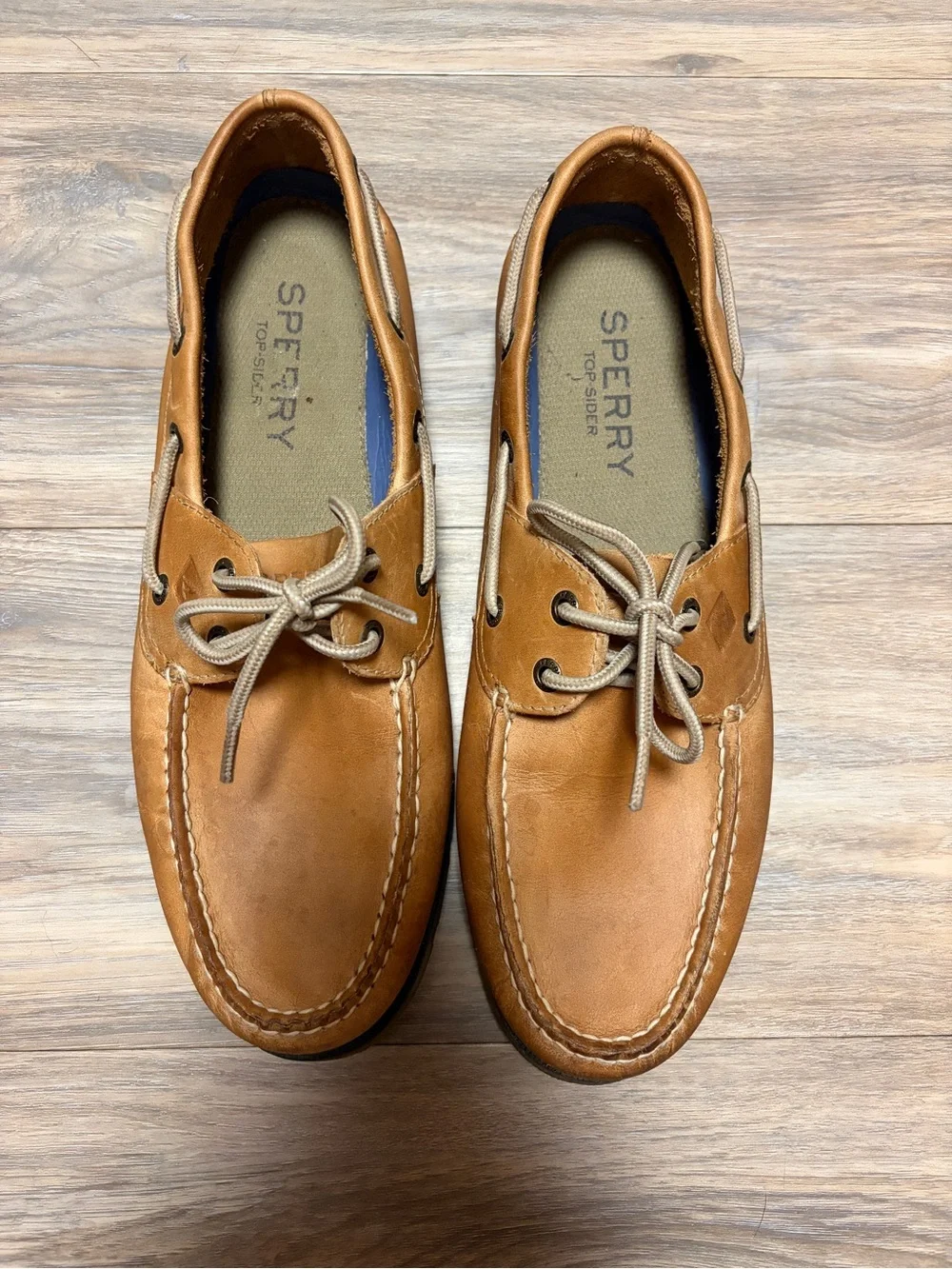 Sperry Top-Sider Leeward 2-Eye Boat Shoes Men’s 10.5 Sahara Leather